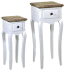 Set 2 Mobiletti 1 Cassetto in Legno Country