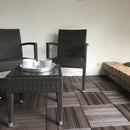 Set 14 Piastrelle Autobloccanti in Plastica Effetto Legno 37,7 x 18,6 cm da Interno o Esterno 