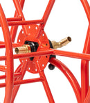 Carrello Avvolgitubo Manuale 80 mt in Acciaio Agrati Rosso