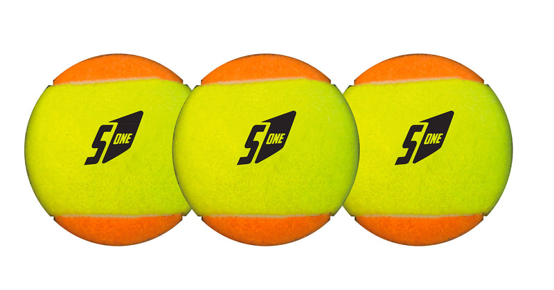 Set 3 Palline per  Beach Tennis Bicolore Giallo/Arancio