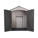 Casetta Box da Giardino Porta Utensili 204x132 cm in Polietilene Grigio
