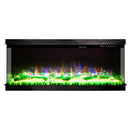 Camino Elettrico da Incasso 66x166x44 cm Effetto Fiamma 1500W Haiti 60 Nero