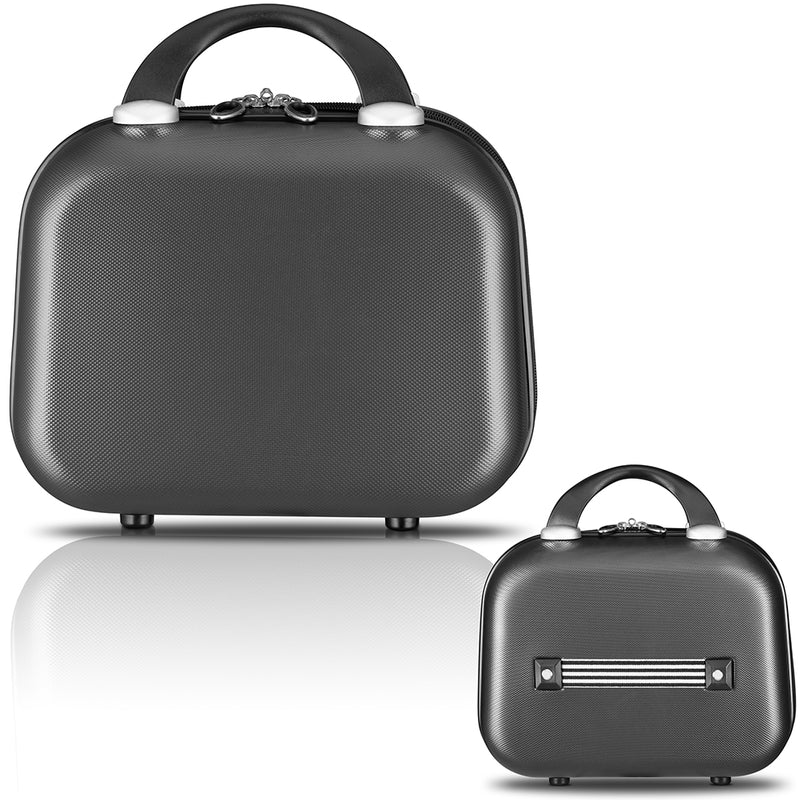 Set 4 Bagagli da Viaggio Trolley Rigido Easy Roll e Beauty Case in ABS Grigio      