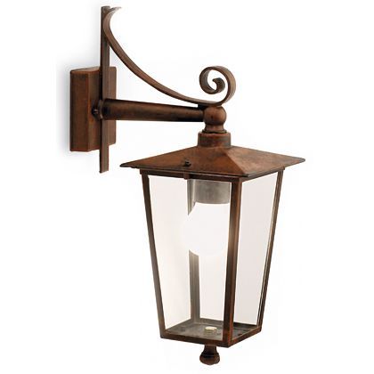 Lampada Applique in Basso Colore Ruggine per Esterno Linea Notorius Livos