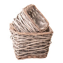 Set 4 Cesti 24 H 18 cm Rettangolare 