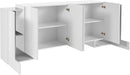 Credenza 2 + 4 Ante 210x45x85 cm Pillon Bianco Lucido