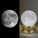 Lampada da Tavolo a LED 3D Accensione Touch a Forma di Luna