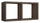 Etagère rectangulaire 2 compartiments muraux 70x30x23,7 cm en bois de fibre de noyer Morgana Maxi