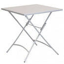 Tavolo Bristol 70x70x72 h cm in Acciaio Tortora Chiaro