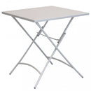 Tavolo Bristol 70x70x72 h cm in Acciaio Tortora Chiaro