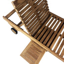 Lettino Prendisole Reclinabile per Esterno Meza con Schienale Regolabile in Legno Teak      