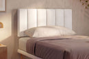 Letto 1 Piazza e Mezza con Rete Rivestita Similpelle Bianco Tessis Testata Vertical Varie Misure