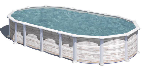 Piscine Hors Sol Ovale 730x375xh132 cm en Acier et PVC Gre Islande acquista