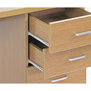 Scrivania da Ufficio 4 Cassetti 1 Anta 135x75,50x50 cm  in Legno Rovere