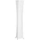 Lampada da Terra Moderna 25x25x129 cm con Interruttore a Pedale in Acciaio e Tessuto Bianco e Argento      
