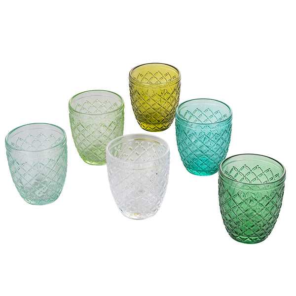 Lot de 6 verres à eau Castle Greenery en verre vert Villa d'Este Home Tivoli acquista