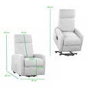 Poltrona Alzapersona Elettrica 1 Motore in Tessuto Marrone