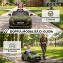 Macchina Elettrica per Bambini 12 V Audi A5L 101x55x43 cm con Telecomando e 2 Motori in PP Verde      