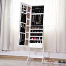 Specchio da Terra Armadio Portagioie Bianco 48x40x160 cm 