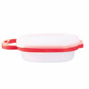 Grattugia Manuale 19,3x24,8x6,2 cm in Acciaio con Contenitore Rosso