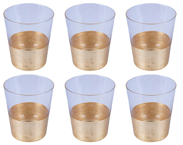 Set 6 Verres à Eau Gold Party en Transparent et Or Villa d'Este Home Tivoli Glass prezzo