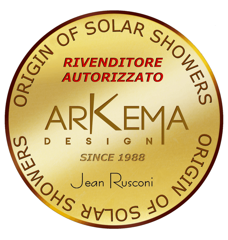 Doccia Solare da Esterno Giardino 25L Miscelatore Temporizzato e Lavapiedi Arkema Jolly S Vari Colori