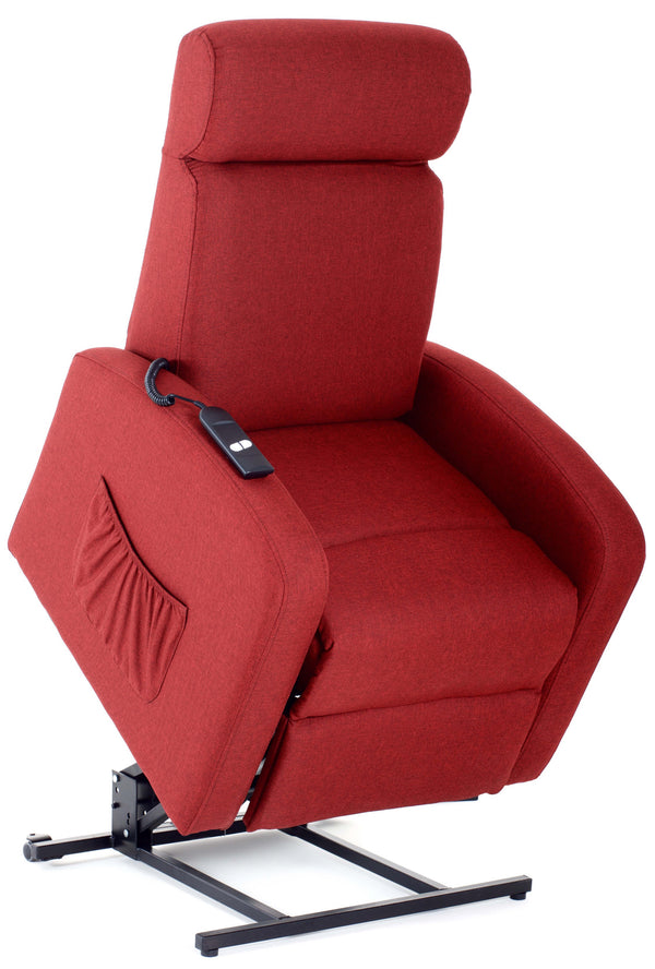 Fauteuil releveur électrique 1 moteur inclinable en tissu Marta Rossa acquista