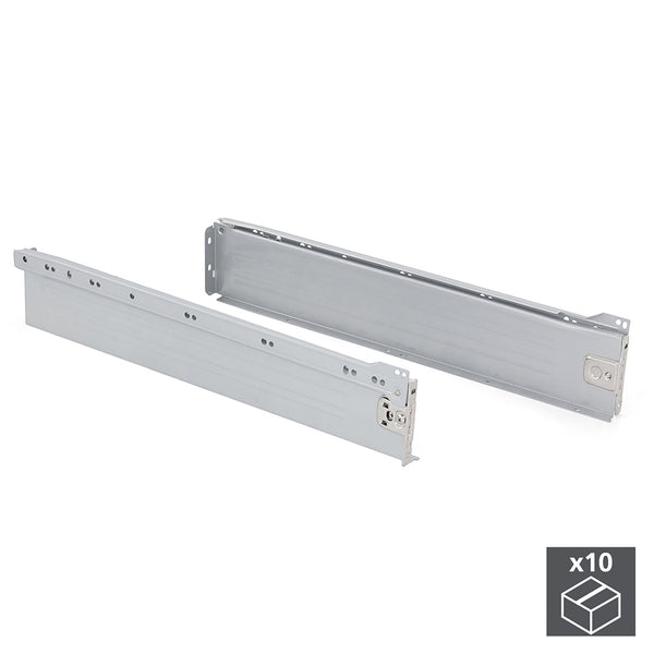 Emuca Kit Tiroir Cuisine Ultrabox H86 mm D 500 mm Acier Gris Métallisé 10 Pièces online