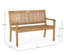 Panca 2 Posti 120x60x88h cm Noemi 