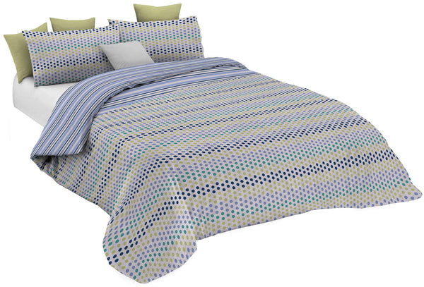 acquista Housse de couette avec taies d'oreiller imprimées Athena Malindi Bleu Différentes tailles