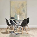 Sedia Moritz Nera 53x46x82,5 h cm in Legno Nero