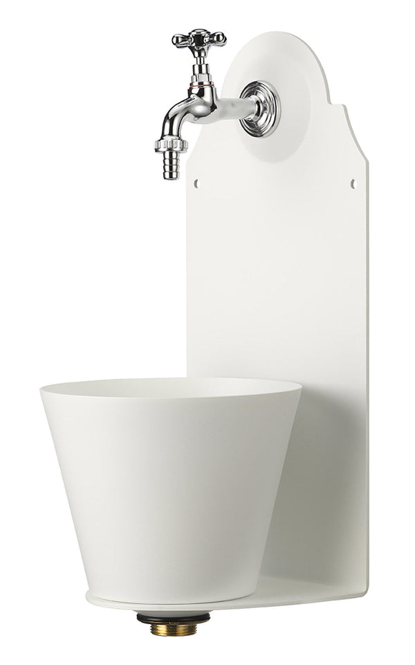 Fontaine murale de jardin avec robinet Belfer 42/PR Blanc sconto