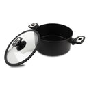 Casseruola 2 Maniglie Ø 24cm Antiaderente Induzione Silex Elegance Black Nero