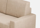 Divano Angolare 5 Posti 246x246x85 cm Sakar in Tessuto Beige