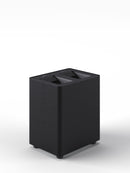 Pattumiera a 2 Scomparti Totale 16 L 33x25,5x39 cm con Contenitori Interni in Acciaio Verniciato Nero 