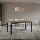  Tavolo Allungabile 160-420x90x77 cm Everyday Premium Tortora Gambe Antracite