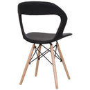 Set 4 Sedie 78x46x46 cm in Similpelle da Interno Nero