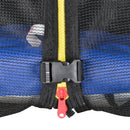Trampolino Tappeto Elastico Ø305x248 cm con Rete e Bordo Imbottito Blu e Nero