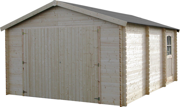 Garage extérieur garage 4,03x5,22m sans plancher en bois de sapin 34mm Garodeal online