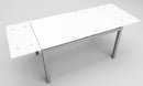 Tavolo Allungabile in Metallo 110/170x70x76cm TFT Glass Bianco Grigio
