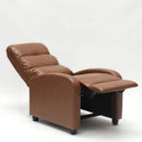 Poltrona Relax Reclinabile Manuale 69x91x102 cm in Similpelle Marrone