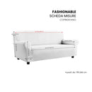 Copridivano Elasticizzato in Poliestere e Cotone Fashionable Tortora