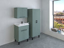 Mobile Lavatoio Smeraldo 60x50x85 cm con Vasca in PP Struttura in PVC Verde Scuro   