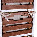 Cassettiera 2 Cassetti in Legno 30x27x47cm Atena Noce e Bianca