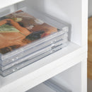 Set 2 Pezzi Mobile Libreria Porta CD 21x19.2x88,3 cm in Legno Bianco  