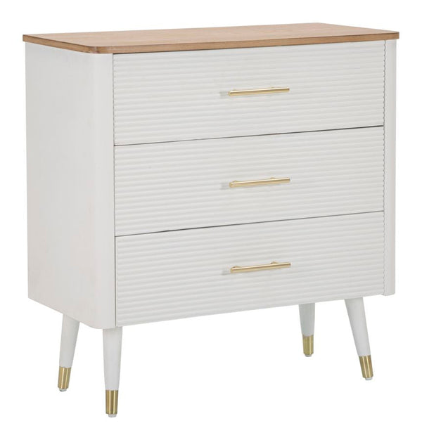 Commode Matera 78x80x37 cm en bois MDF et fer blanc/marron acquista