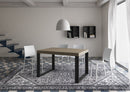 Tavolo Allungabile 140-244x90x77 cm Tecno Tortora Gambe Antracite 