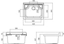 Mobile Lavatoio in PVC 42x35x82,5 cm 1 Anta Clear Bianco