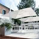 Ombrellone Decentrato da Giardino 2x3m in Alluminio Panna