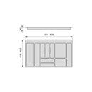 Portaposate Optima Universal M 900 Plastica Grigia Tecnoplastica Emuca